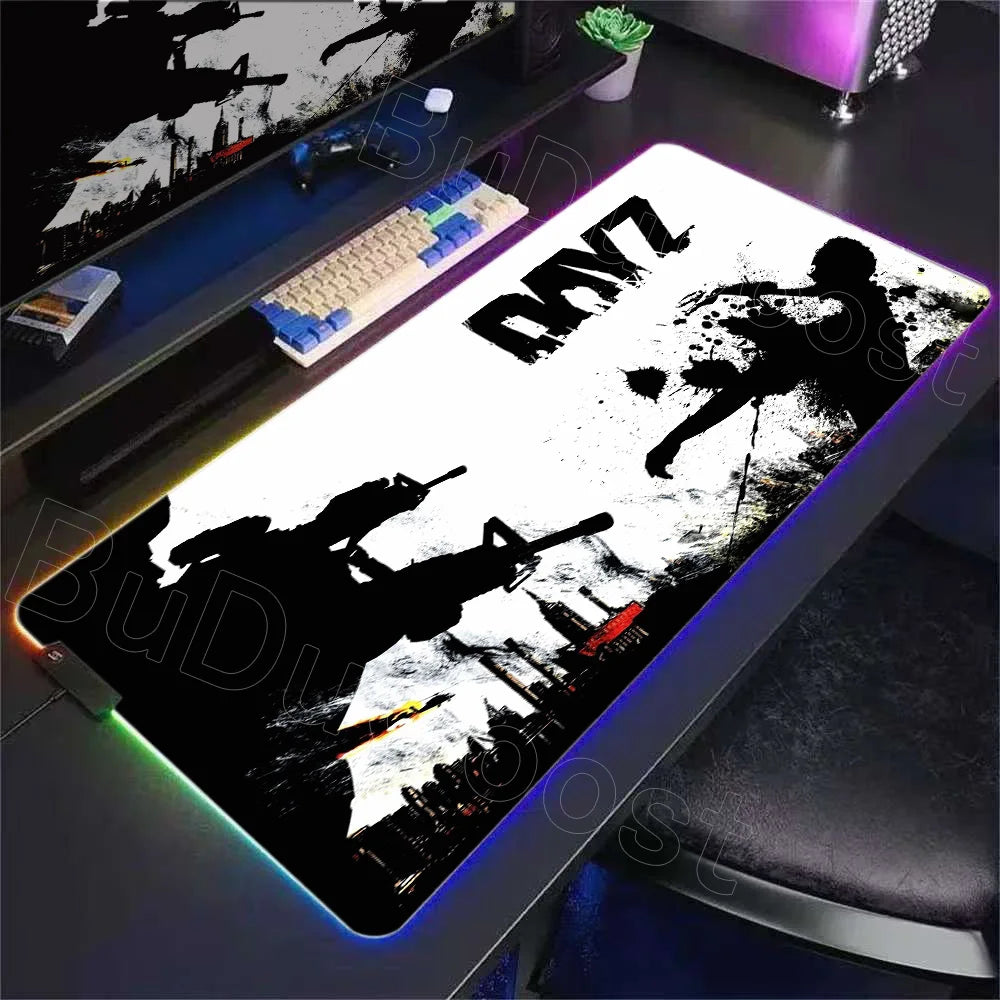 LED D-dayzs Mouse Pad Large RGB Mouse Pad XXL LED Mouse Mat Mousepads Table Pads Keyboard Mats Desk Rug with Backlit Gaming Mats