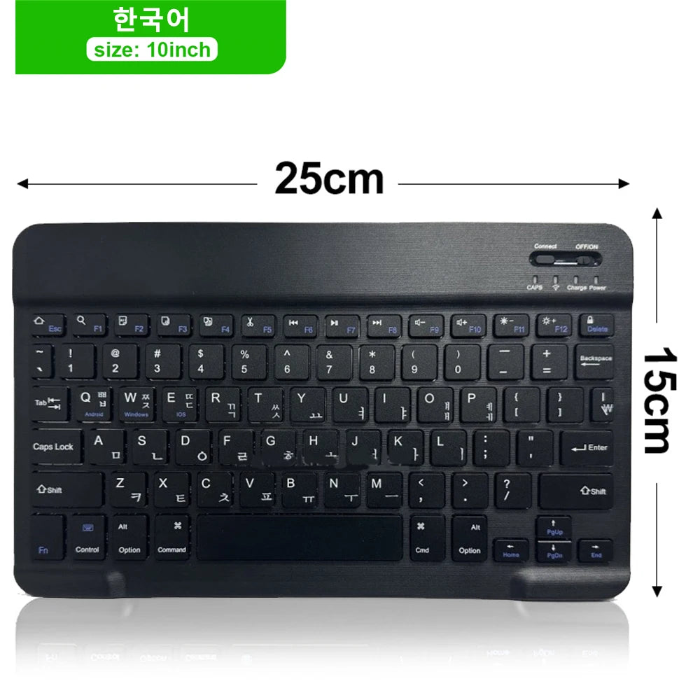 EMTRA Bluetooth Wireless Keyboard Mouse For Samsung Xiaomi Huawei Tablet For iPad Air Mini 5 Pro Spanish Korean Russian Keyboard