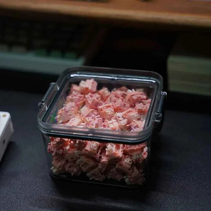 Keebox Keyboard Switches Container Storage Box PET Switches Box For Mechanical Keyboard 460ml 970ml 1300ml Keycaps Storage Box