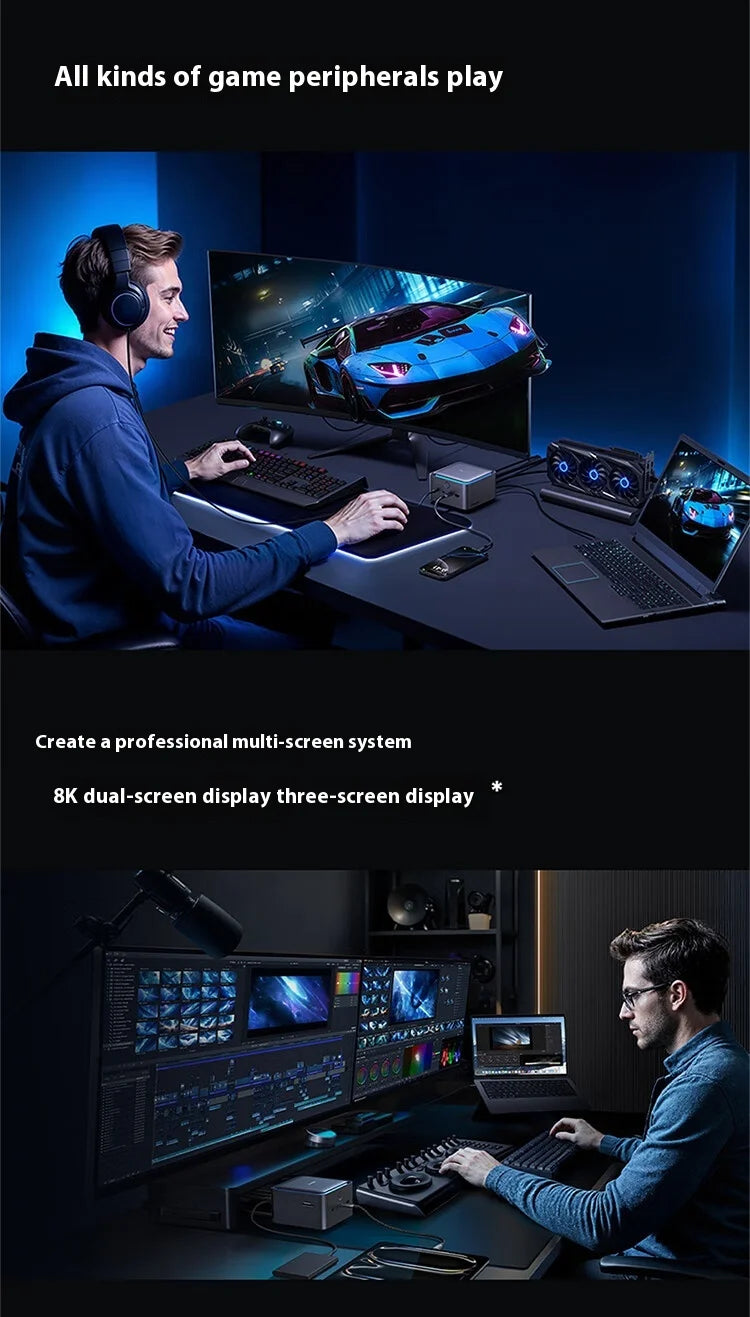ANKER Prime TB5 Thunderbolt 5 Docking Station Dual 8K Triple Screen Display Type-C Expansion 120Gbps 14-in-1 for MacOS/Windows