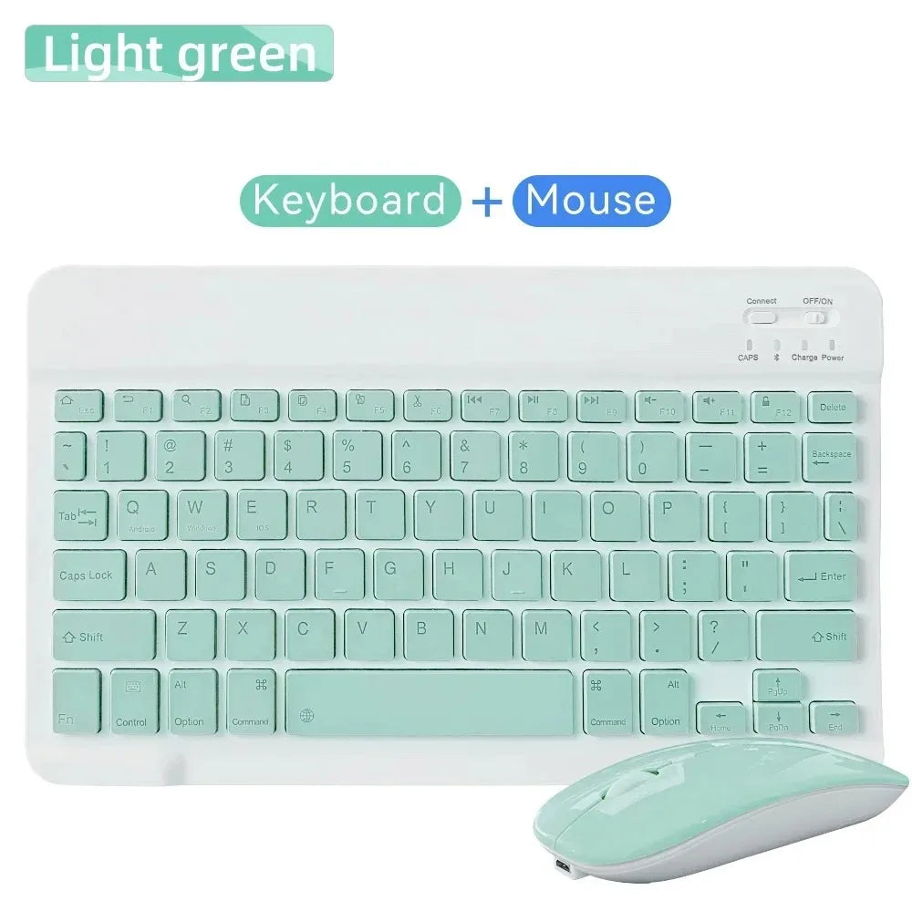 Tablet Wireless 10inch Keyboard For iOS Android Windows For iPad Huawei Samsung Teclado Bluetooth-compatible Keyboard and Mouse