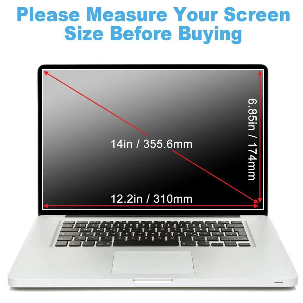 Privacy Screen for Laptop Computer Screen Privacy Shield Removable Anti-Scratch Protector Film for Computer Monitor and Laptop