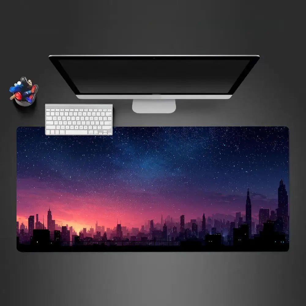 Starry City Mouse Pad Large Computer Office Game Table Mats XXL Rubber Anti-slip Gaming Keyboard Mousepads Long Desk Pads 50X100