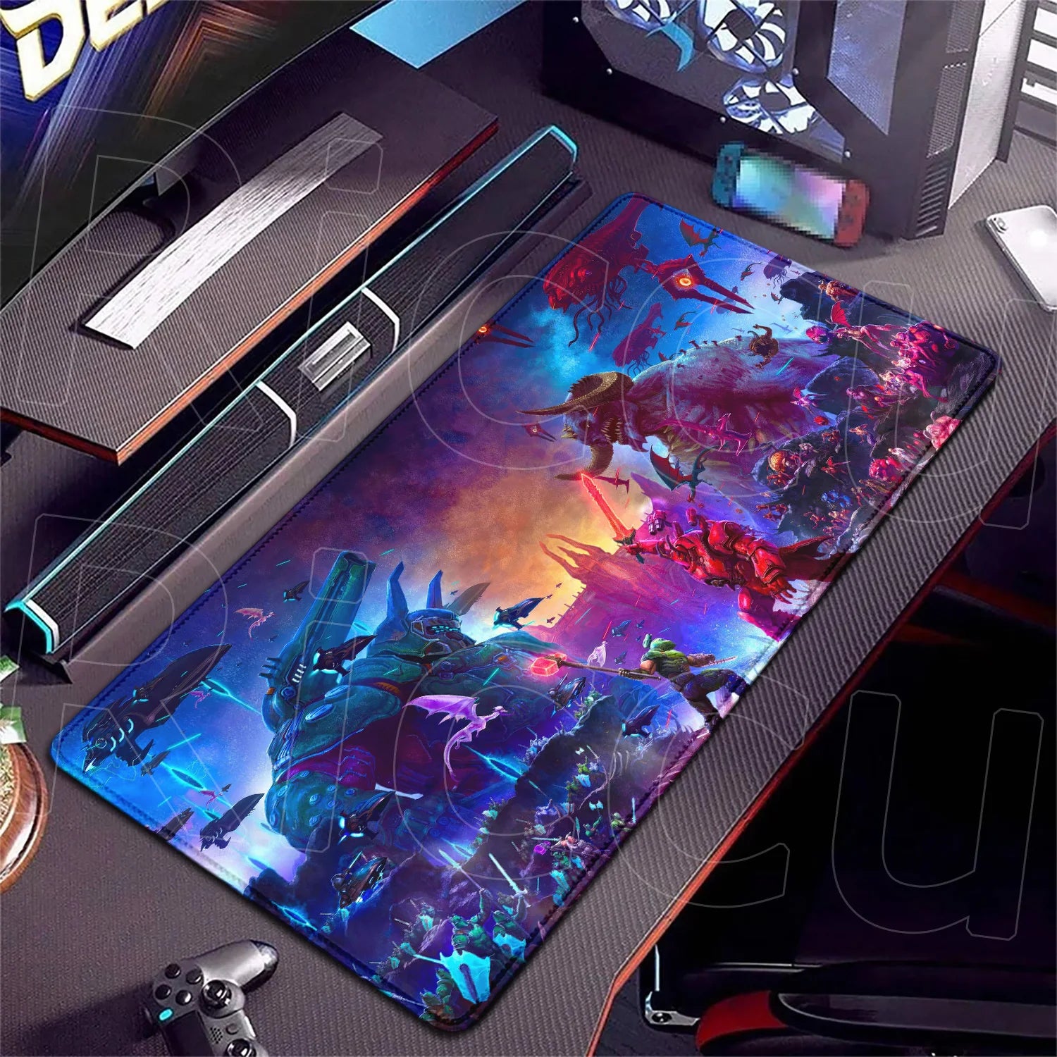 PC accessories 400x900mm Desk Mat Popular games D-Doom Mousepad Large Gaming Mouse Pad LockEdge Computer Keyboard Table DeskMat