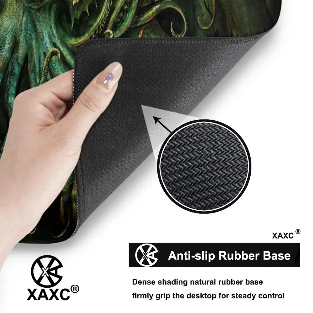 Cthulhu Green Octopus Mouse Pad Large Rubber Anti-slip PC Desk Accessories for Office and Gamer Keyboard Mats Decor Mat HYBXXC