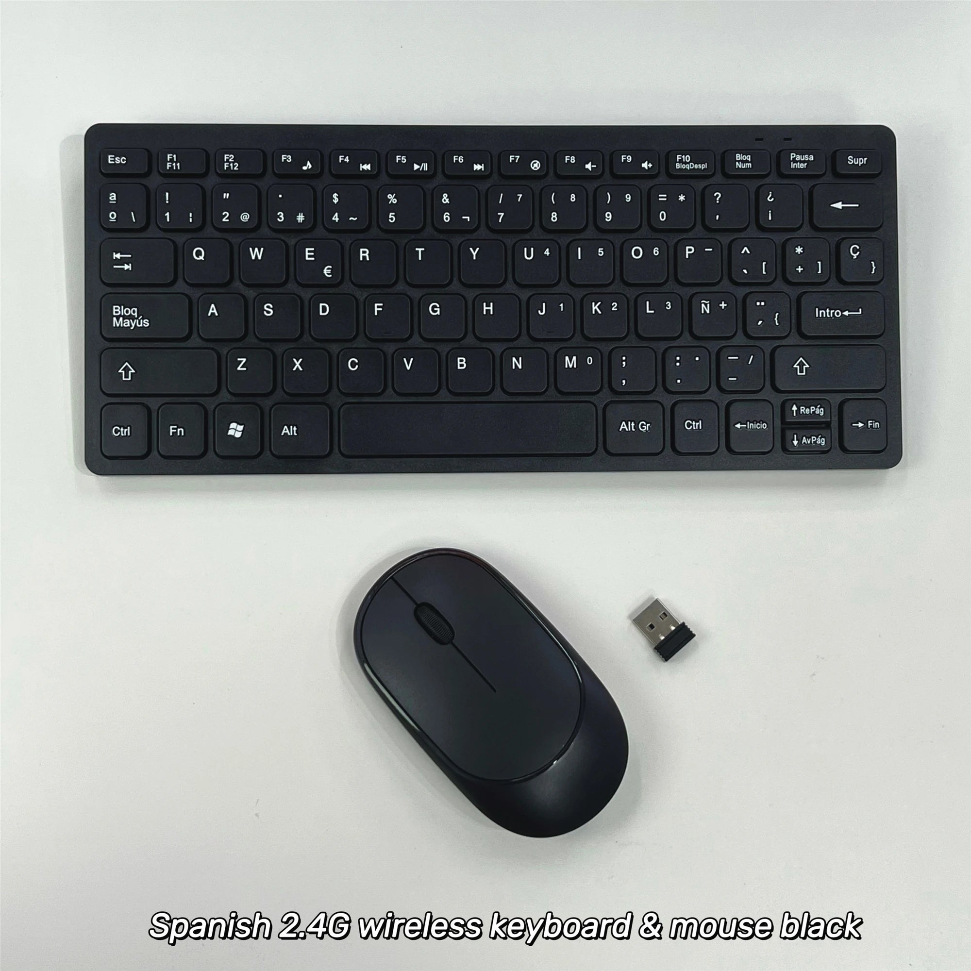French Spanish Russian Korean 2.4G Wireless Keyboard and Mouse Mini Combo Set For Notebook Laptop Mac Desktop PC Computer