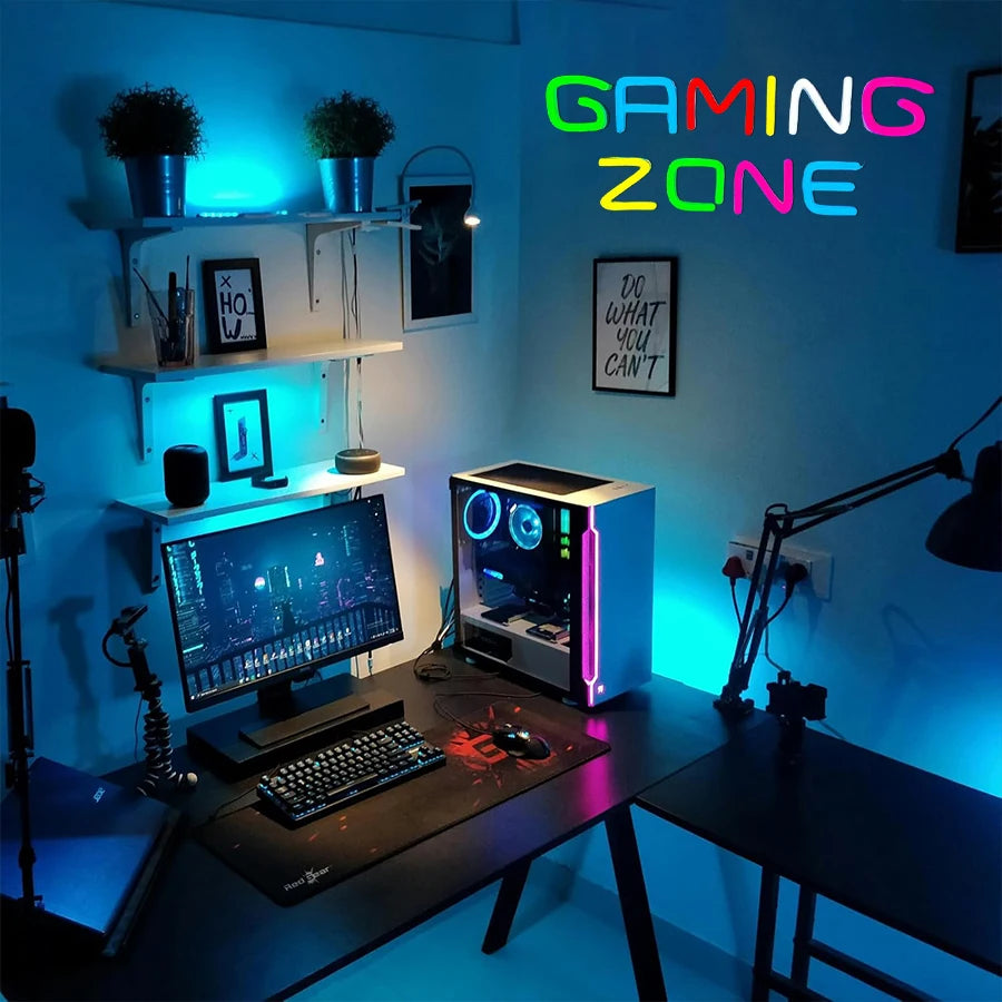 Game Neon Sign Gaming LED Neon Lights for Wall Decor USB Light Up Signs for Game Room Man Cave Teen Boy Bedroom Decorations Gift