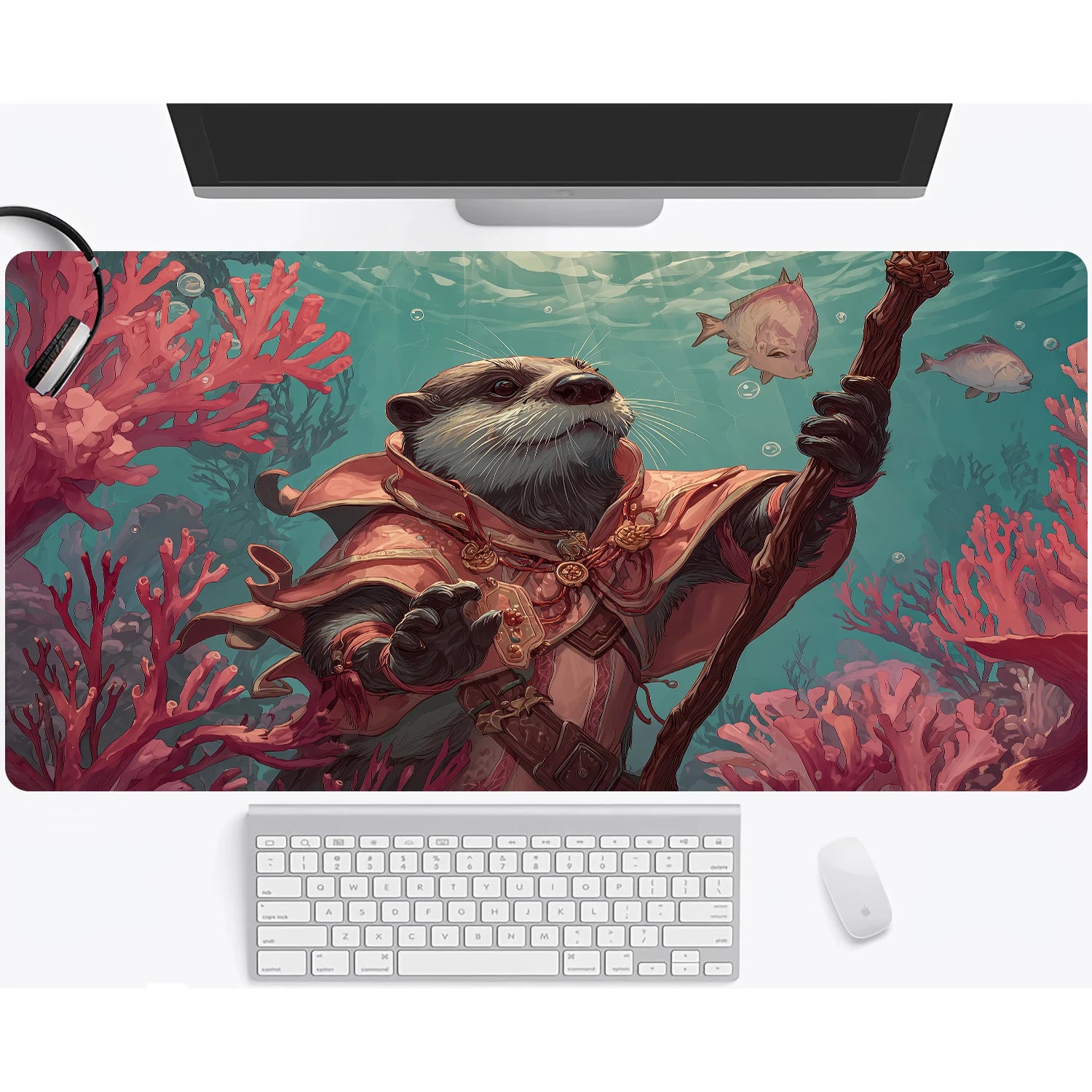 Magic playmat gathering gaming mats Frog Wizard theme anime desk mat Desk accessories 35X60cm mouse mat Raccoon tapete magic mat