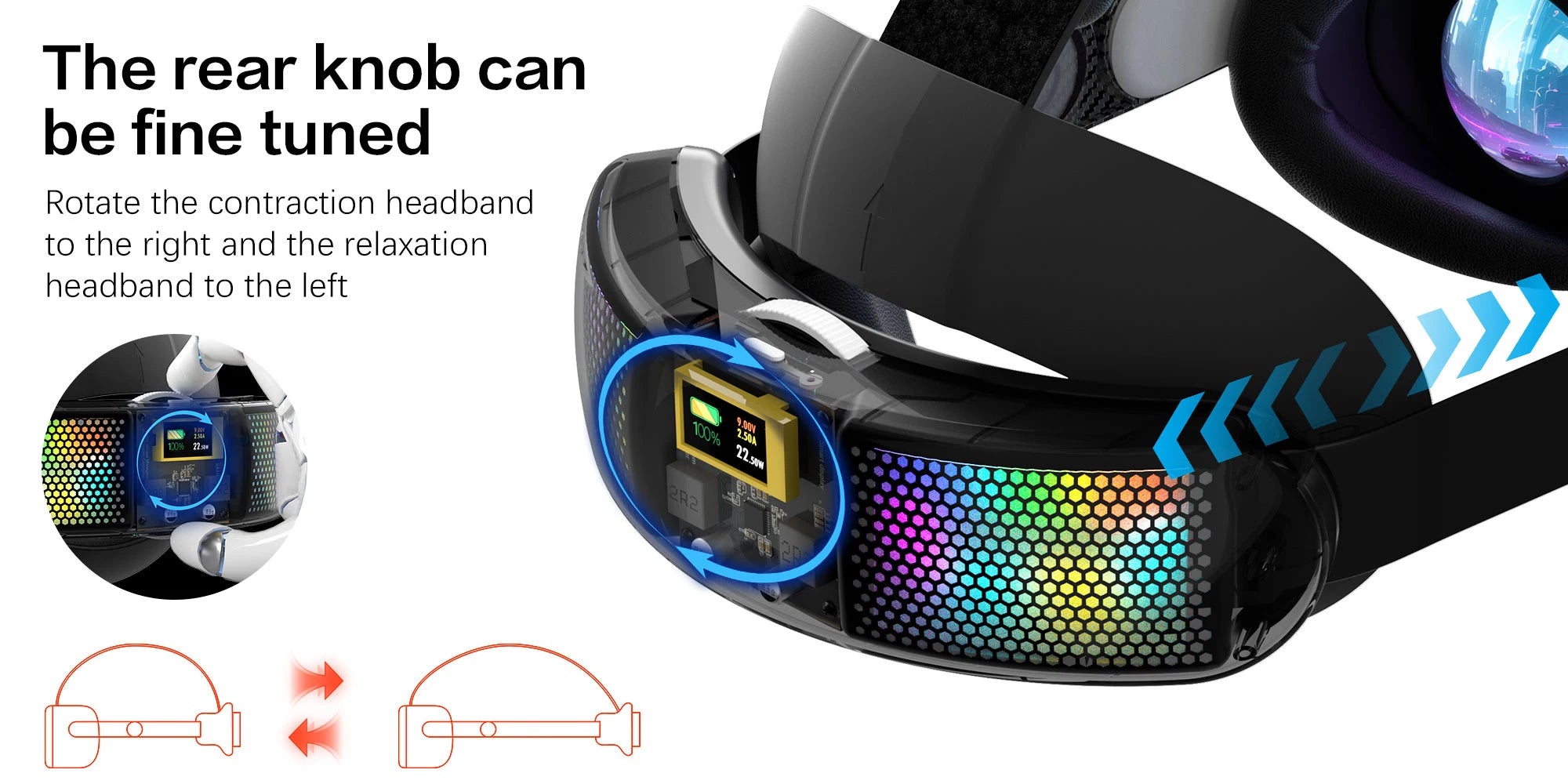 WOLMTT 10000mAh Battery Head Strap for Meta Quest 3/Quest 3S, 22.5w fast charging increases 6-8 hours of battery VR accessories
