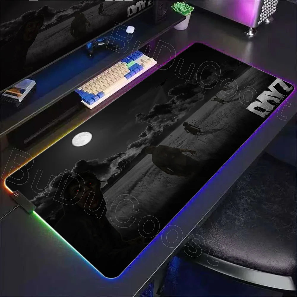 LED D-dayzs Mouse Pad Large RGB Mouse Pad XXL LED Mouse Mat Mousepads Table Pads Keyboard Mats Desk Rug with Backlit Gaming Mats