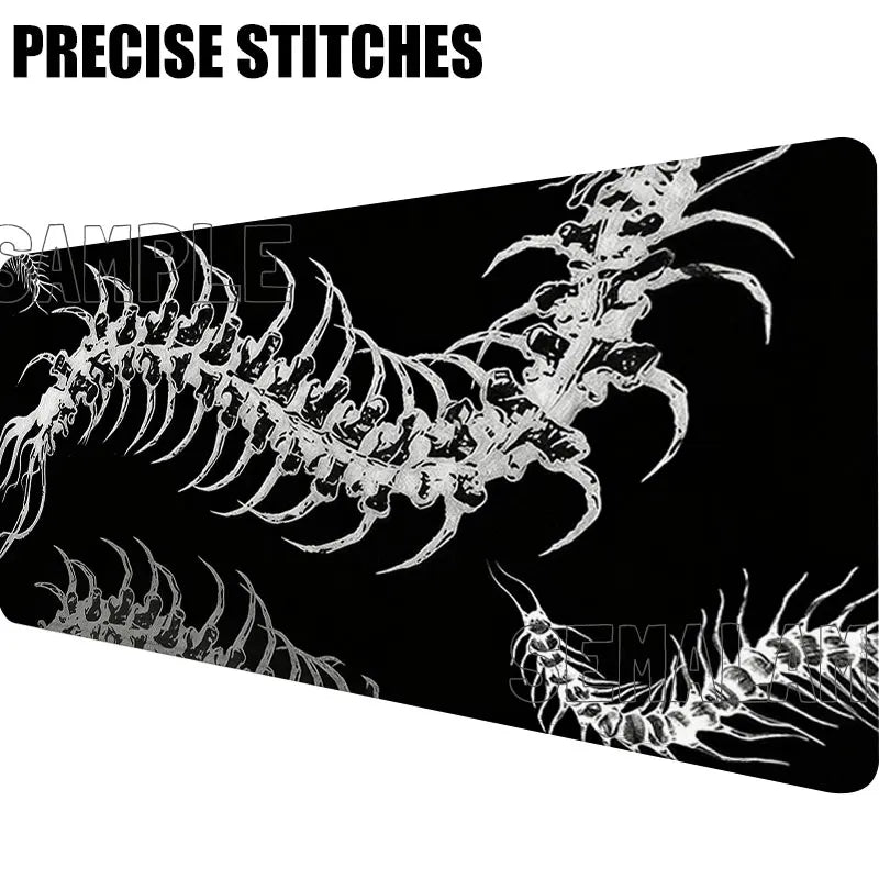 Anime Black Centipede XXL Gaming Mouse Pad Non-slip Stitched Edge Large Desk Mat Keyboard Carpet For Gamer Laptop Desktop