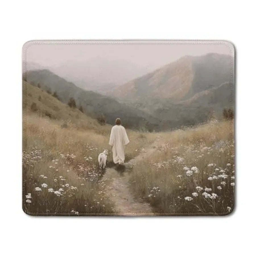 Watercolor Forest Christian Mouse Pad, Psalm 46:1Bible Verse Mouse Pads Mousepad for Desk Home Office Dorm Computers Laptop, Re