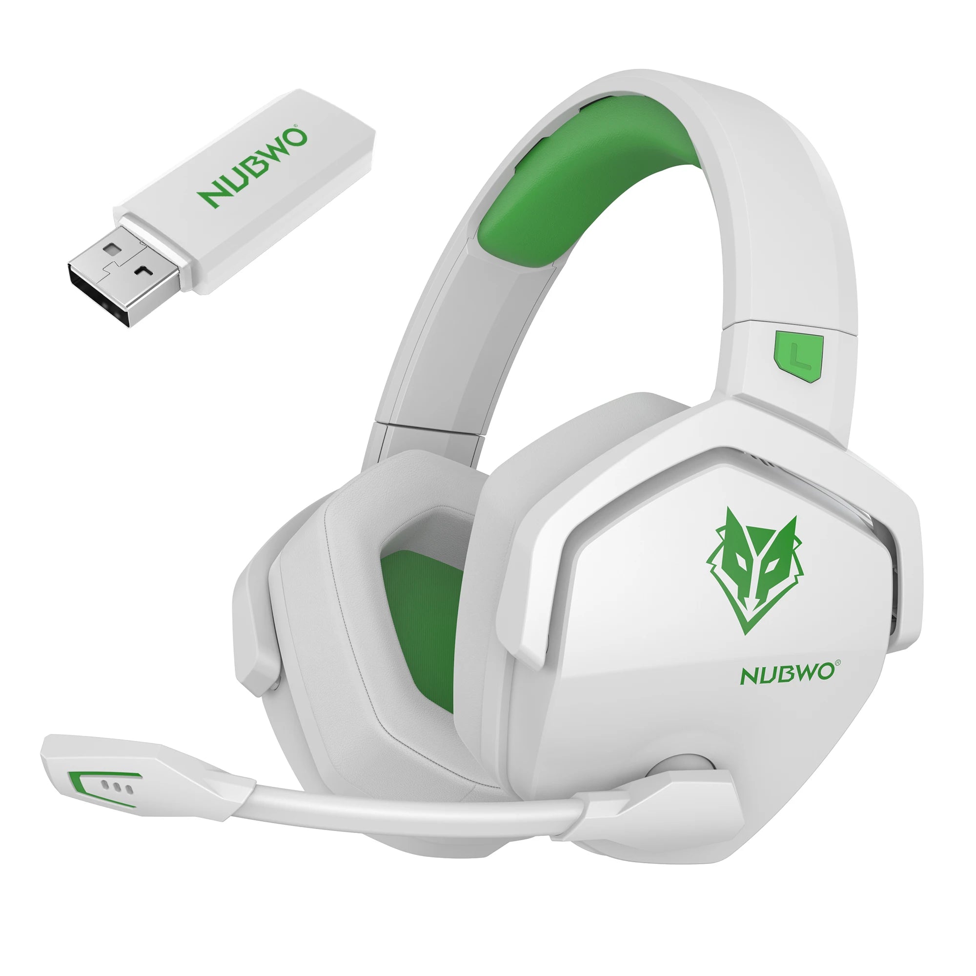 NUBWO G06 Wireless Gaming Headset – 2.4G & Bluetooth Headphones with Mic, 5ms Low Latency, 7.1 Surround Sound for PC, PS4 & PS5.