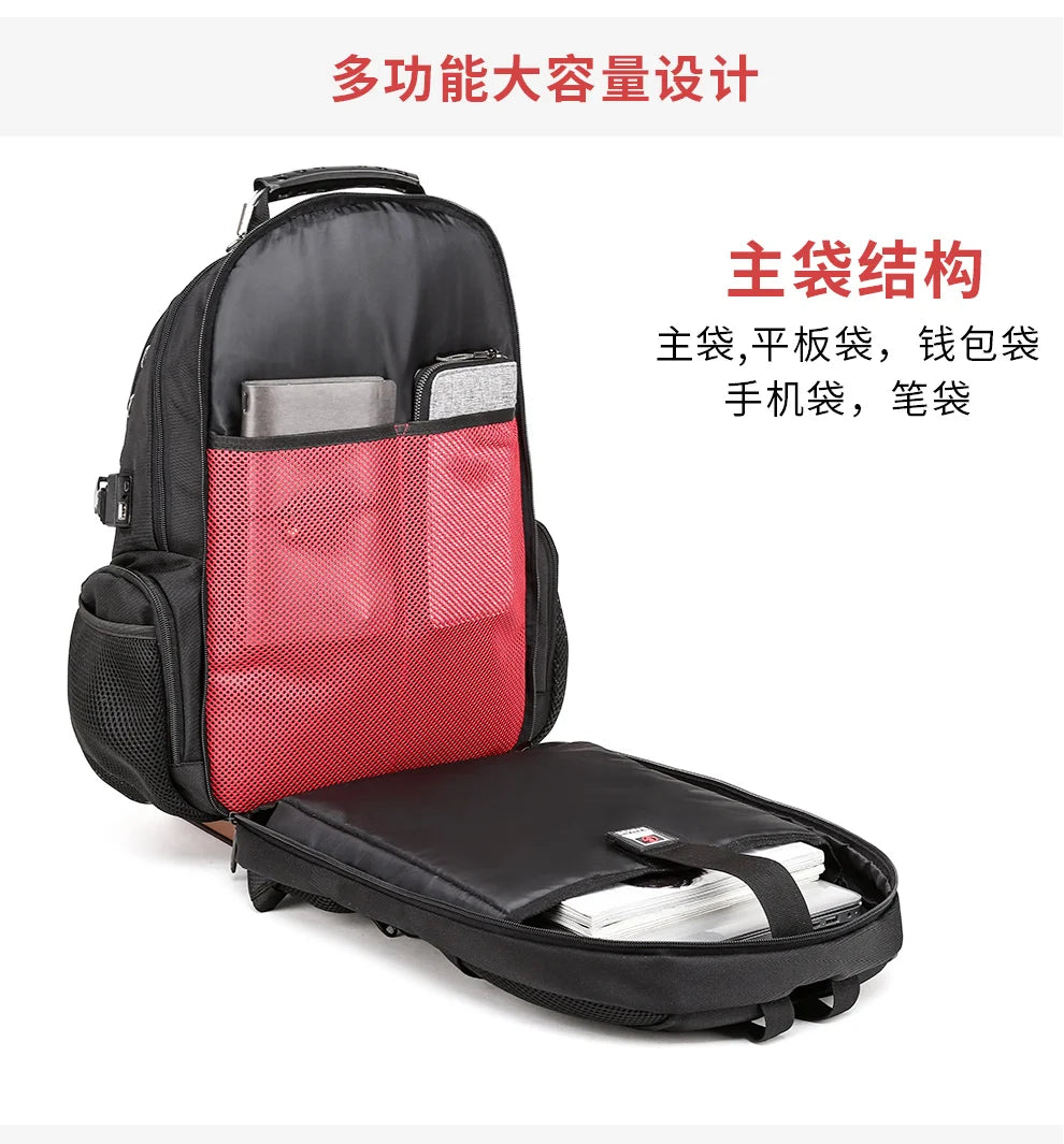 BANGE Large Multi-Function 40L Laptop Backpack 17 Inch Durable Travel Backpack School Bag For Teenagers with USB Recharging Port