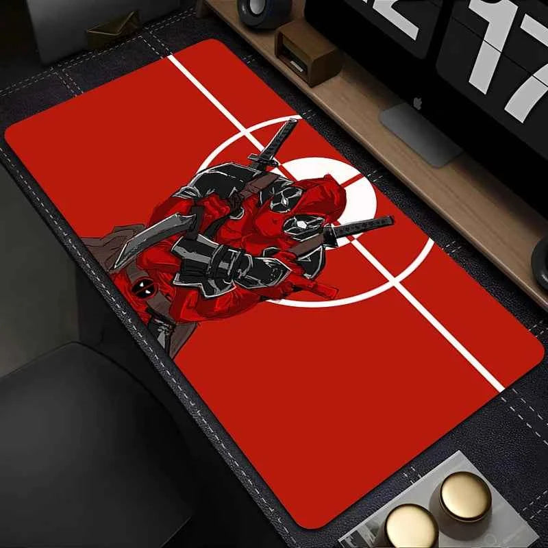 Marvel Deadpool Anime Mouse Pad Office PC Gamer Cabinet Mouse Mat Laptop 900x400 Keyboard Mousepad Extended Desk Mat Cool Carpet