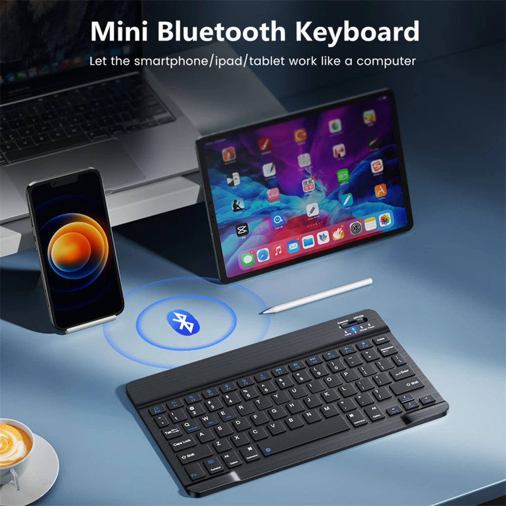 EMTRA Bluetooth Wireless Keyboard Mouse For Samsung Xiaomi Huawei Tablet For iPad Air Mini 5 Pro Spanish Korean Russian Keyboard