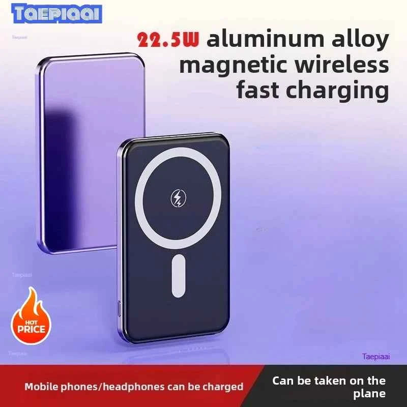 Taepiaai 20000mAh Portable Magnetic Wireless PowerBank PD22.5W Fast Charging External Battery for Magsafe for IPhone Samsung