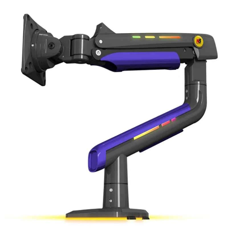 NB G60 E5 F5 Gaming Monitor Arm 32-60 Inch Curved Arc Screen Desktop 2-20kgs Ultra Wide Monitor Holder Mount with RGB Light