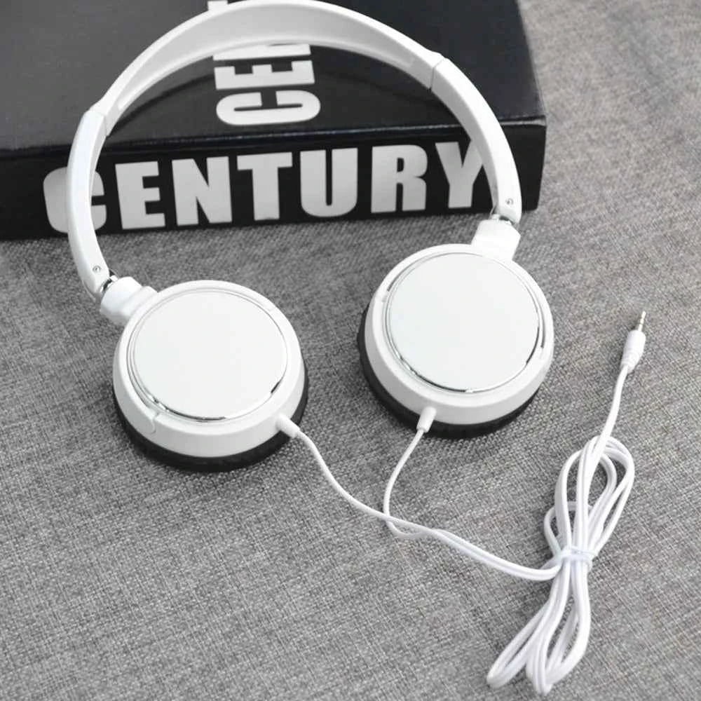 Universal Headphone Over Ear Foldable Wired Earphones HiFi Stereo Sound Portable Headset 3.5mm Headphone HiFi Stereo Sound