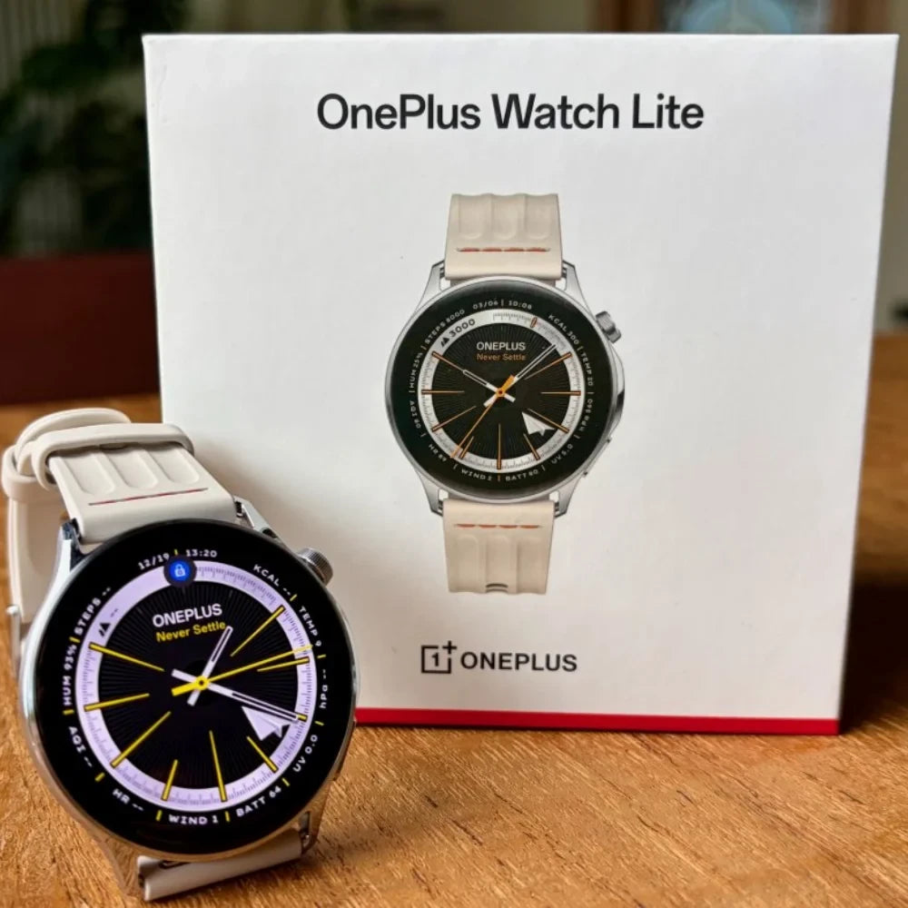 World Premiere OnePlus Watch Lite Smart Watch Global Version Up to 10 Days of Battery Life Dual Band GPS 1.46'' AMOLED Display