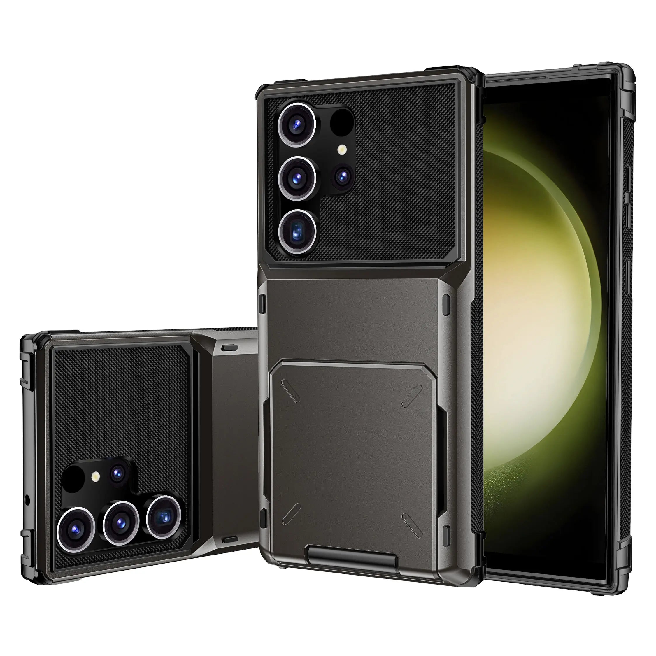 For Samsung Galaxy S25 S24 Ultra S25 S24 Plus S24 FE Wallet Case with Card Holder, Dual Layer Heavy Duty Shockproof Phone Cover