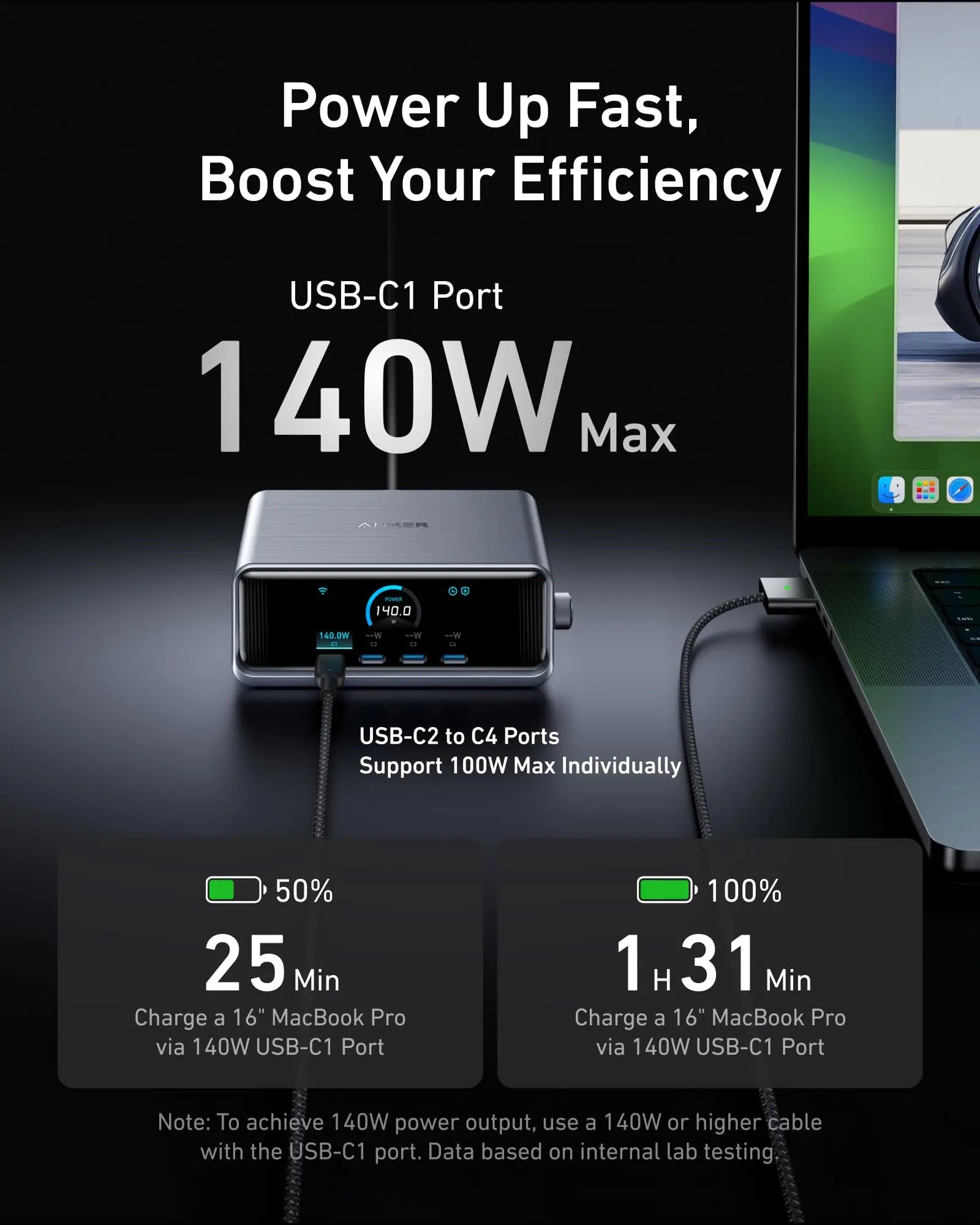 Anker Prime 250W USB-C Charger, Ultra-Fast 6-Port GaN Charging Station, 2.26