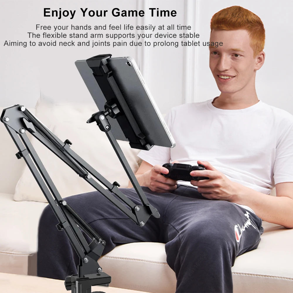 Tablet Stand Holder for Bed Rotatable Phone Stand for 4-12.9