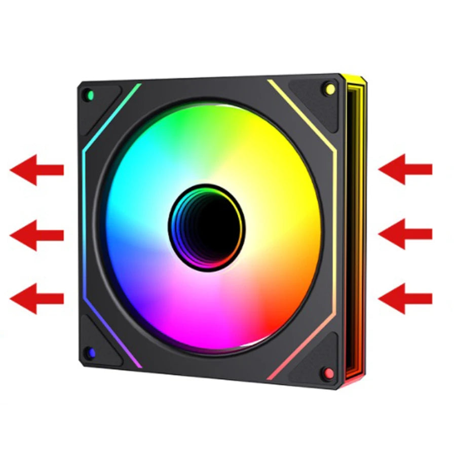PRISM 7 PRO Case Cooling Fan 12cm ARGB 5V 3Pin 4 Pin PWM Computer Chassis Fan Infinity Mirror Silent Ventilador