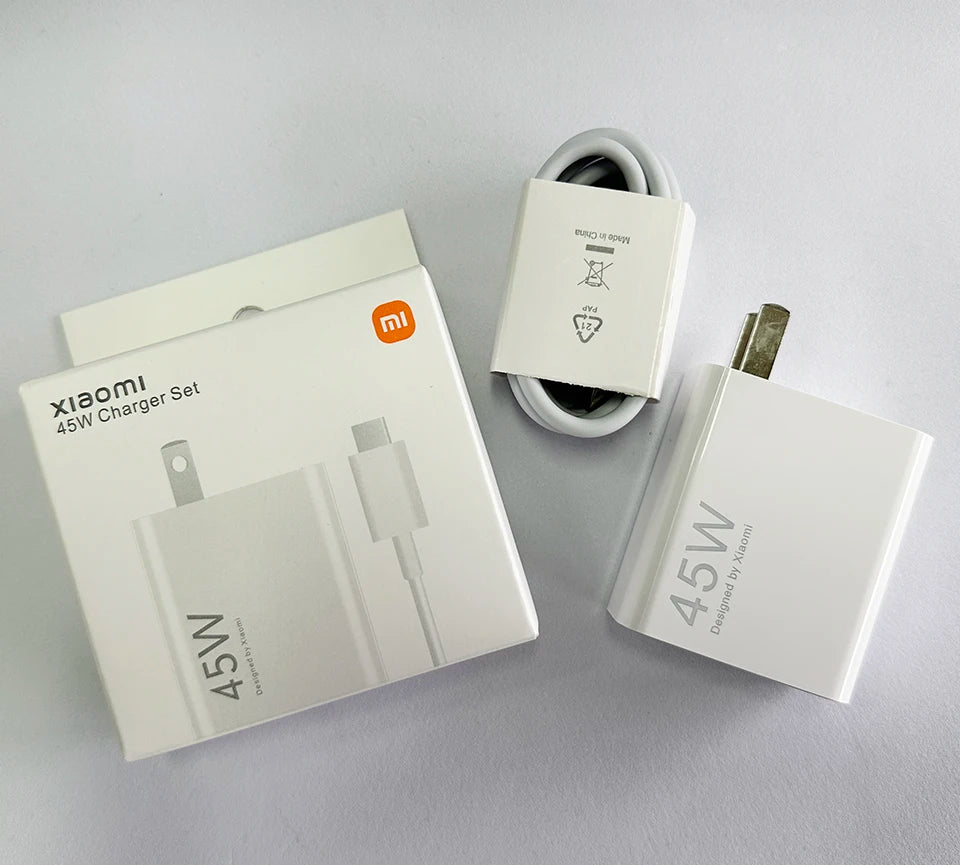 Original XIAOMI Charger 45W 33W Fast Turbo Charge Cable Usb C Travel Adapter Mi 11 10t Pro 10 11s Poco M7 X7 X5 X3 Redmi Note 15