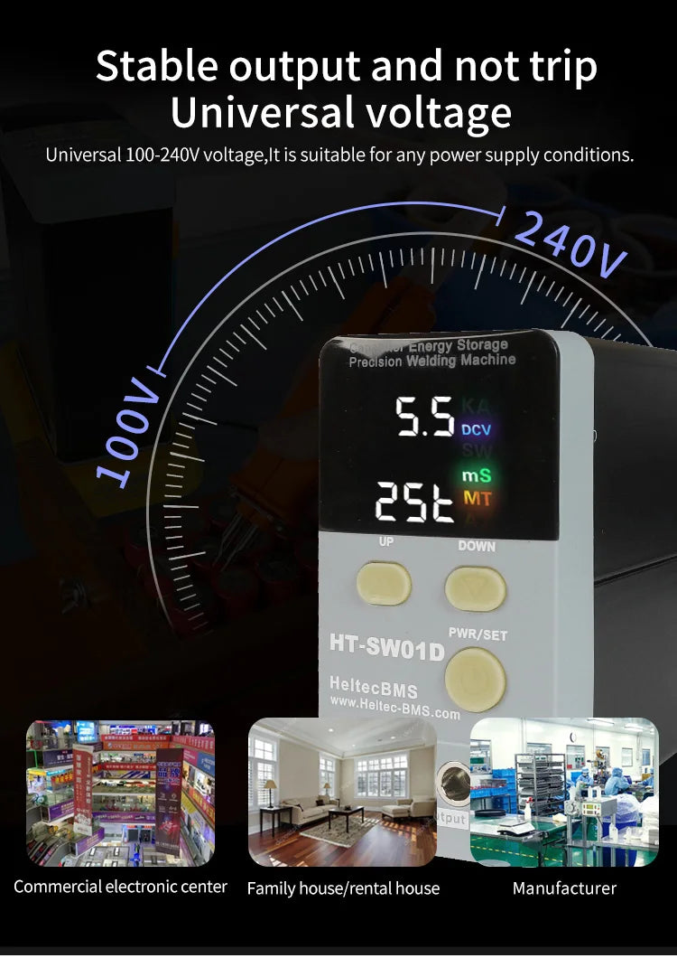 Heltec 21KW 36KW 42KW Capacitor Storage Battery Spot Welding Machine/Portable Small Spot Welder LED Display 0.5mm Thickness