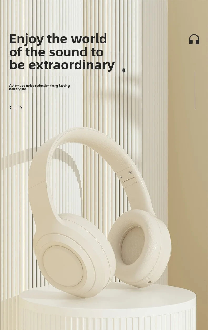 Wireless Bluetooth Headphones Over Ear HIFI Stereo Headsets Noise Reduction Sports Gaming Earphones Music Player with Mic Gifts