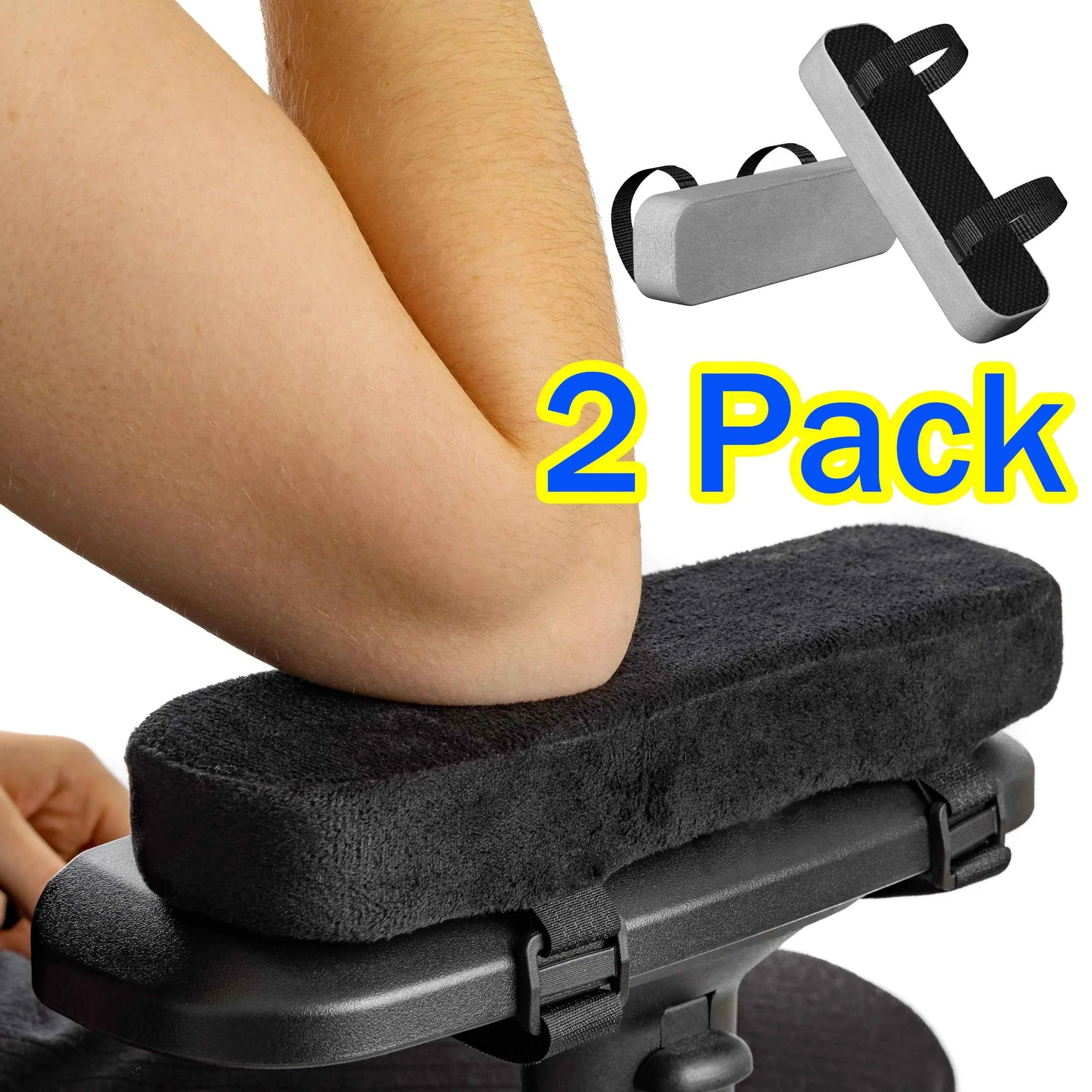 2 Pcs Office Chair Arm Pads,Soft PU Sponge Arm Rest for Desk Chair Gaming Chair,Arm Rest Cover Elbow Support,Removable Cleaning