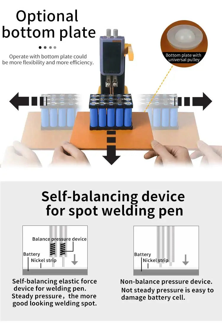 Heltec 21KW 36KW 42KW Capacitor Storage Battery Spot Welding Machine/Portable Small Spot Welder LED Display 0.5mm Thickness