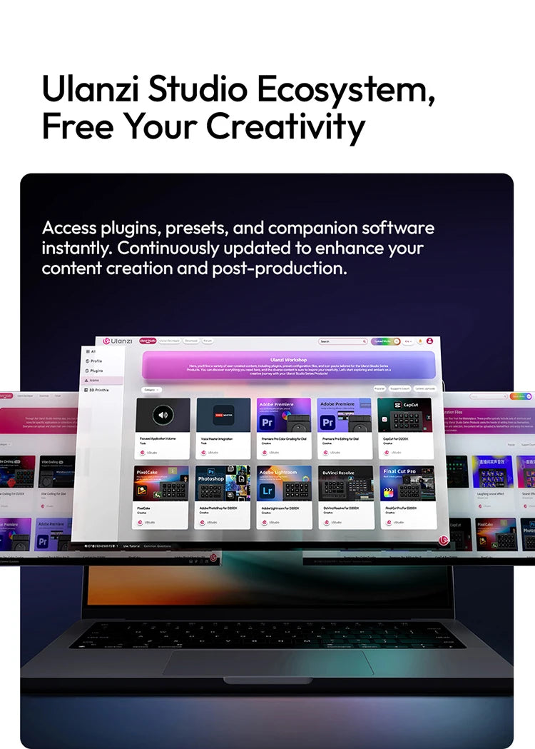 Ulanzi D200X StreamDeck Visual Keyboard Creative Control Hub 8-in-1 Docking Station Ecosystem Video Output Data Transfer Editing