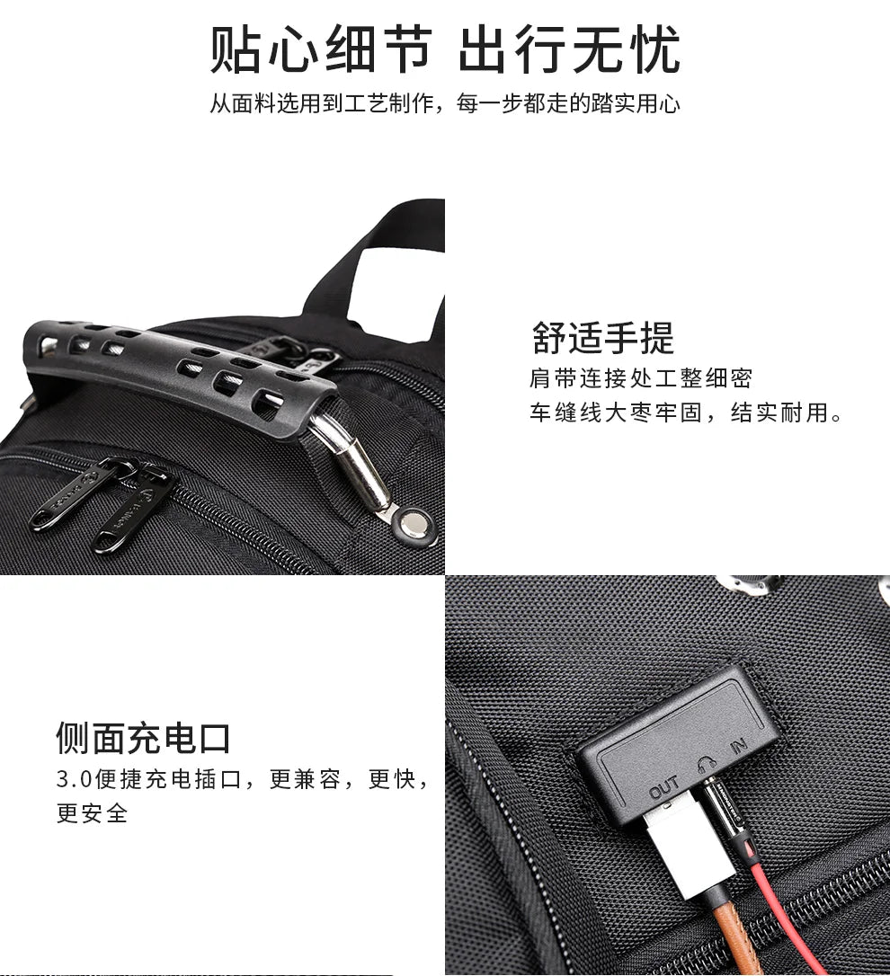 BANGE Large Multi-Function 40L Laptop Backpack 17 Inch Durable Travel Backpack School Bag For Teenagers with USB Recharging Port