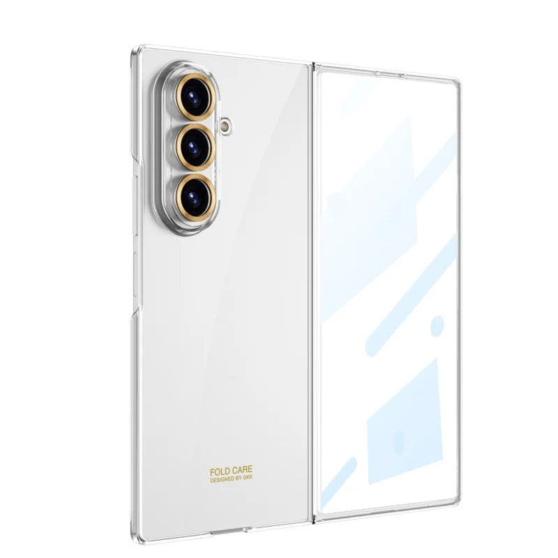 Luxury Fashionable Ultra-thin Phone Case For Samsung Galaxy Z Fold 7 6 5G With Screen Glass Protect Film Matte Protector Cover