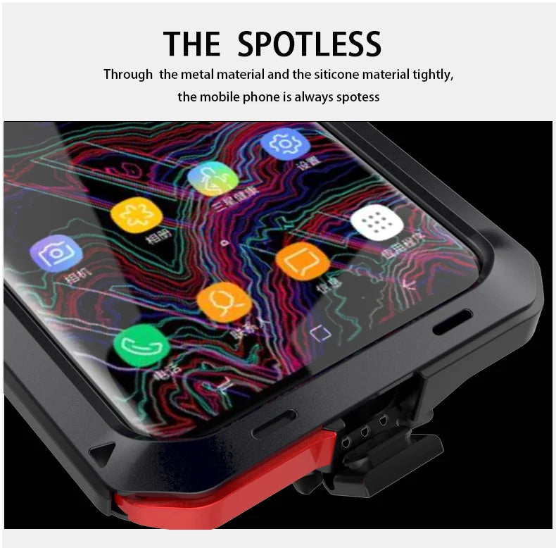 For Samsung Galaxy S24 S23 S22 S21 Ultra S10 S20 Plus Note 20 10 Luxury Armor Metal Heavy Duty Protection Case Shockproof Cover