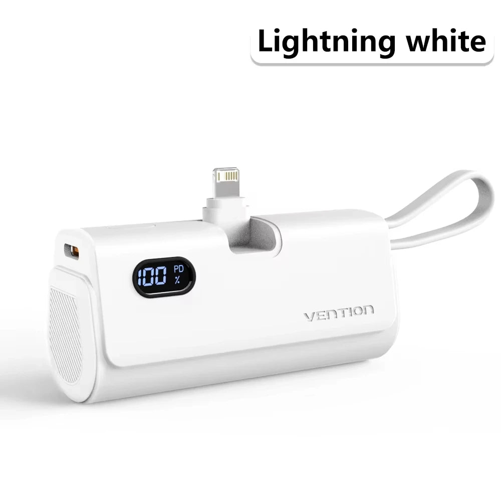 Vention Power Bank 4800mAh PD 22.5W Fast Charging Mini Portable PowerBank for iPhone 15 14 13Pro Max Xiaomi Huawei Phone Charger