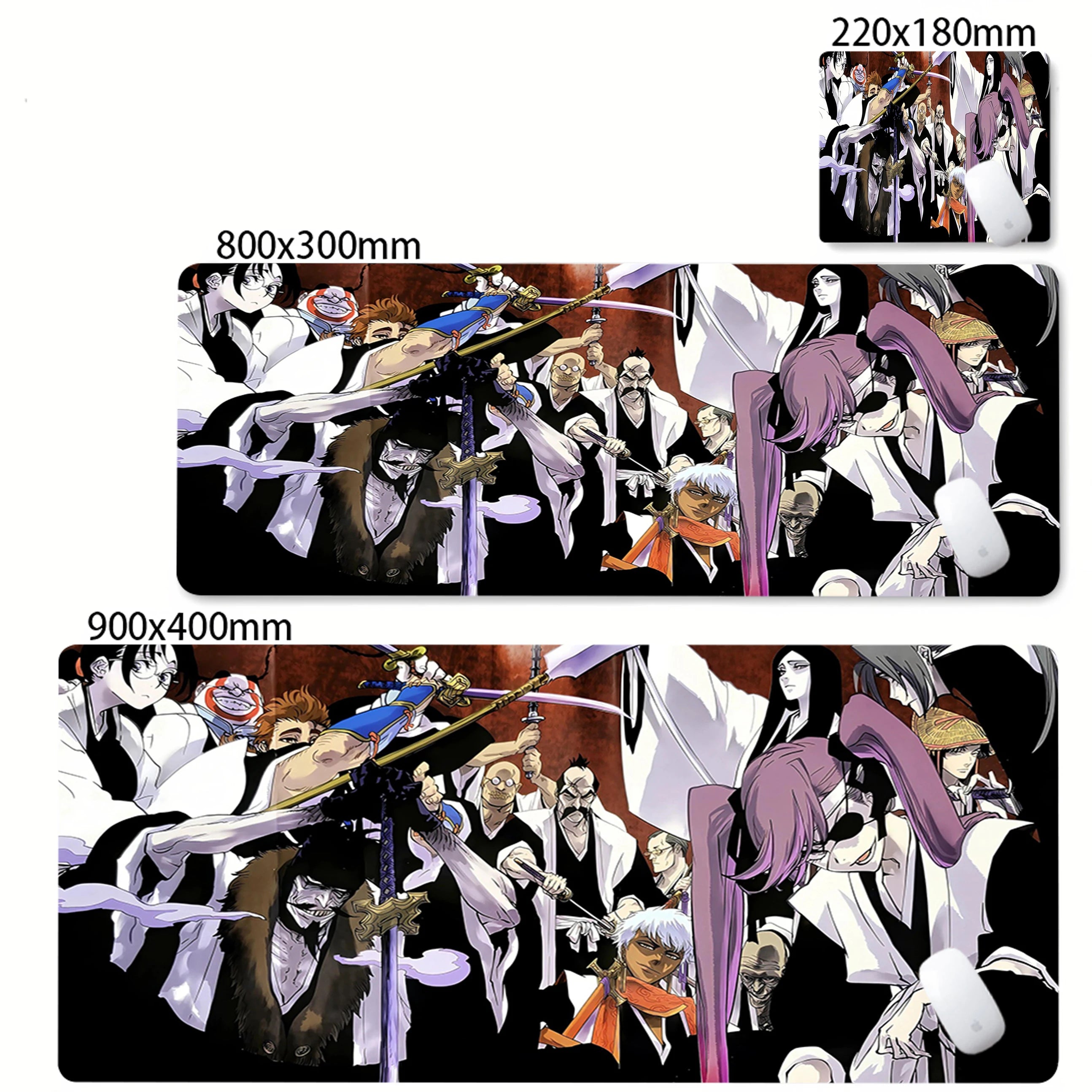 Bleach Kurosaki Ichigo Anime Mouse Pad Pc Gamer Accessories Desk Mats Rubber Carpet Mousepad Office Table Pads Gaming Mouse Mats