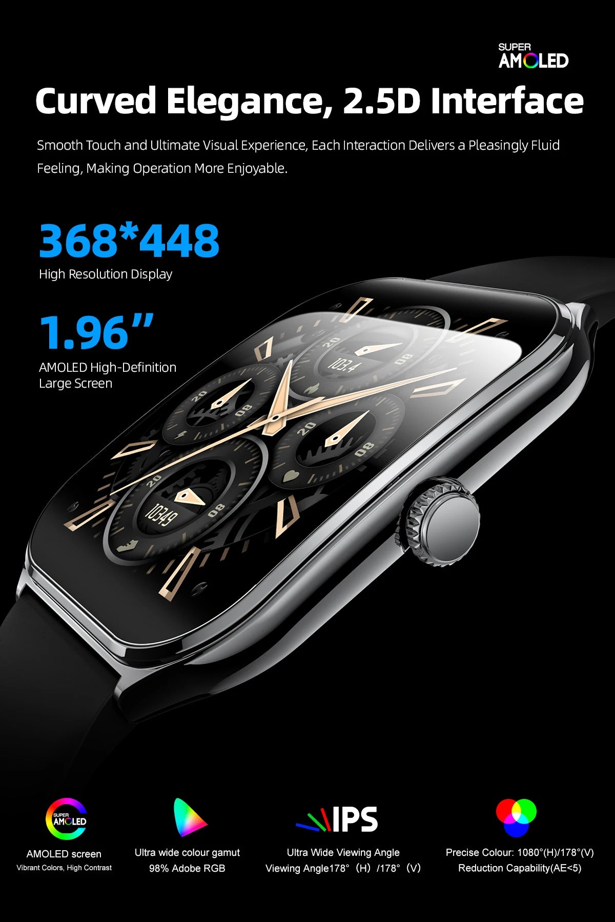 New Ultra Thin Smart Watch men 1.96