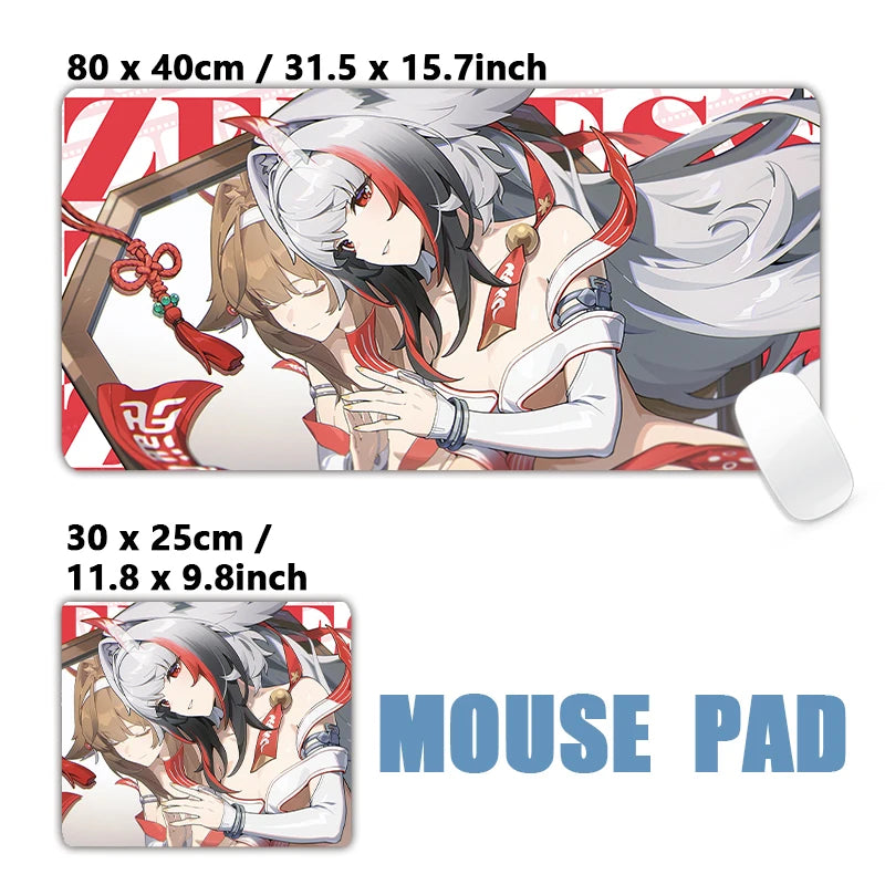 New Design Zenless Zone Zero Mouse Pad Promeia Starlight Billy Cissia XXL Large Mousepad Keyboard Pad Desk Mat Keyboard Mats
