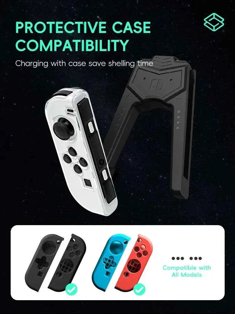 DATA FROG Charging Grip for Switch Controller, Joycon Charging Handle Bracket for Switch/OLED/Lite Game Console Accessories
