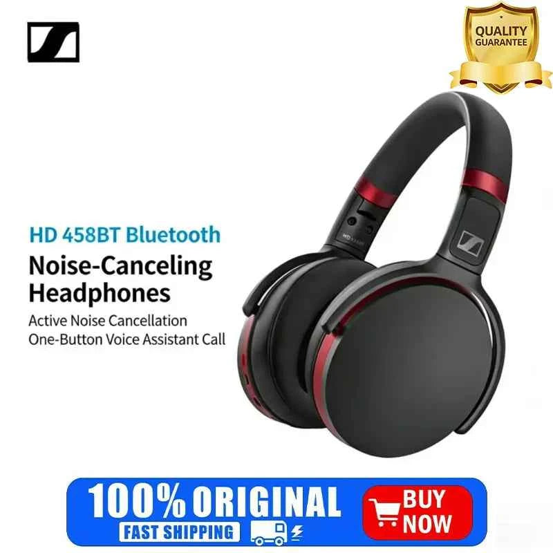 Sennheiser HD458BT Bluetooth Headset Active Noise Reduction Subwoofer Headset