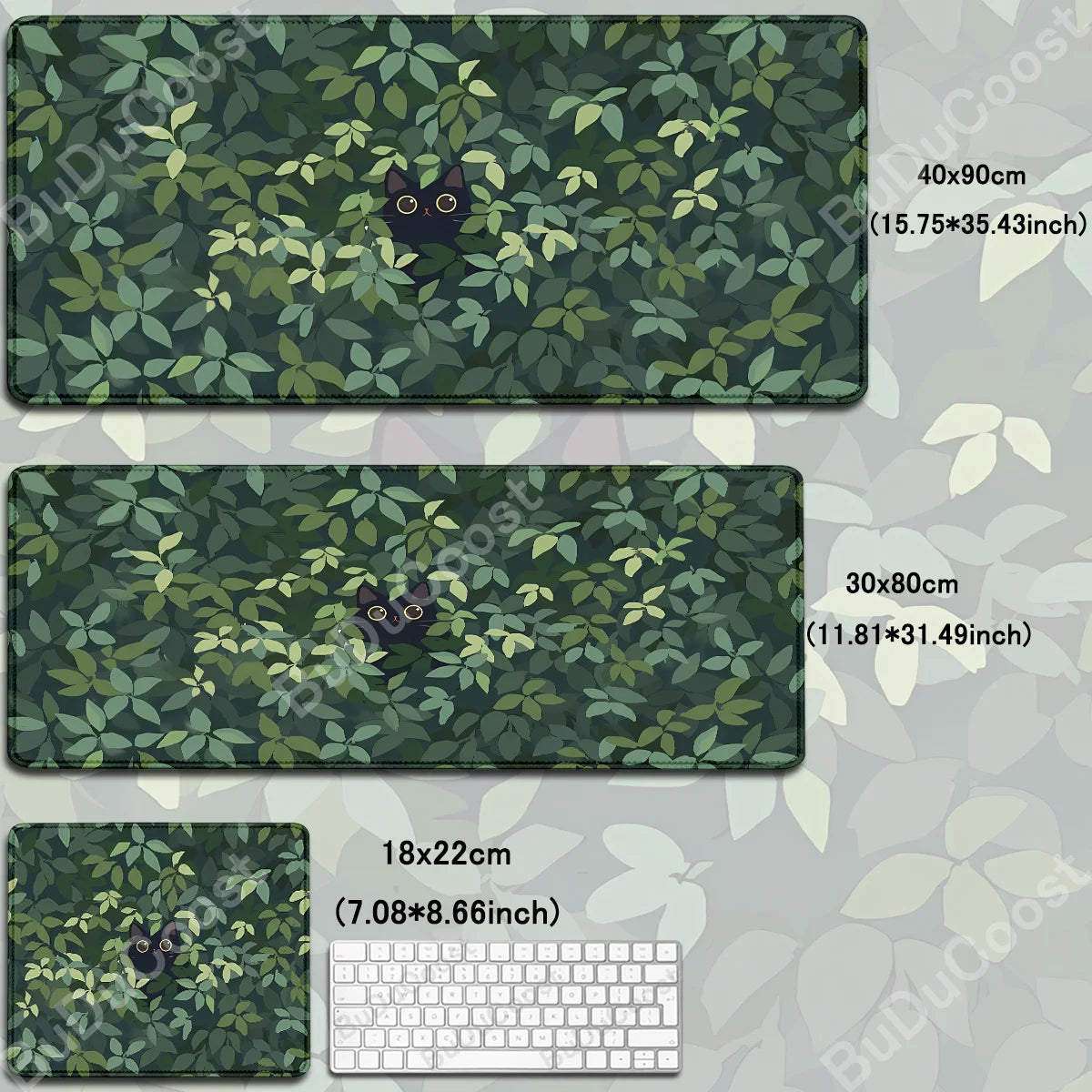 Kawaii Black Cat Mousepad Fast Delivery Keyboard Desk Mat 40x90cm Lock Edge Extend Mouse Pad Starlit Sky Office Table Protection