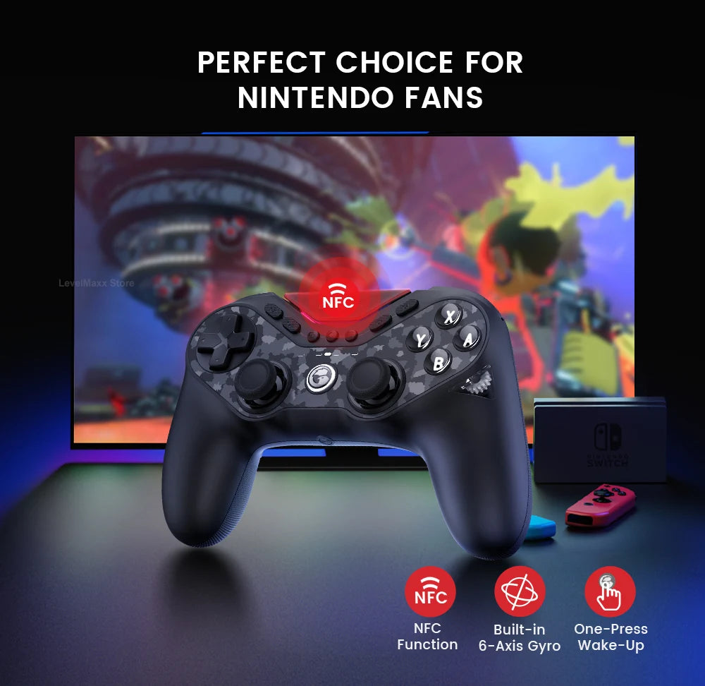 GameSir Tarantula Pro T3 Pro Wireless Gaming Controller with Gamesir Mag-Res TMR Sticks RGB Lighting Effect for Switch PC IOS