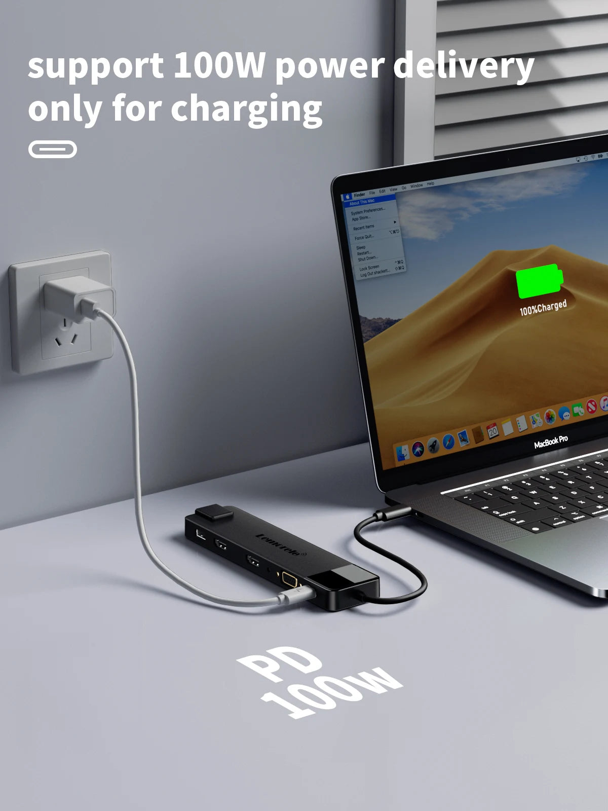Lemorele USB-C Hub 13-in-1 Gigabit Docking Station VGA USB Type C Hub 4K30Hz HDMI-compatible USB 3.0 Adapter RJ45 PD100W