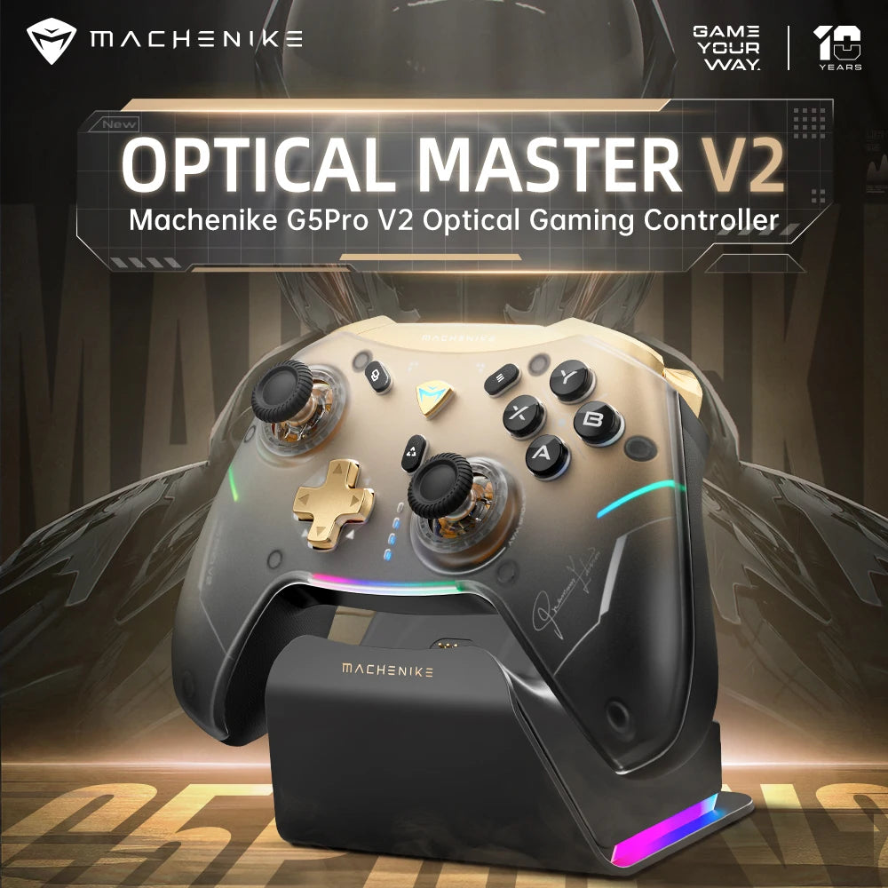 MACHENIKE G5Pro V2 Ultimate Gaming Controller Optical Trigger ABXY Button Hot-Swappable Joystick 4K Resolution For Switch PC - WinSupport Tech