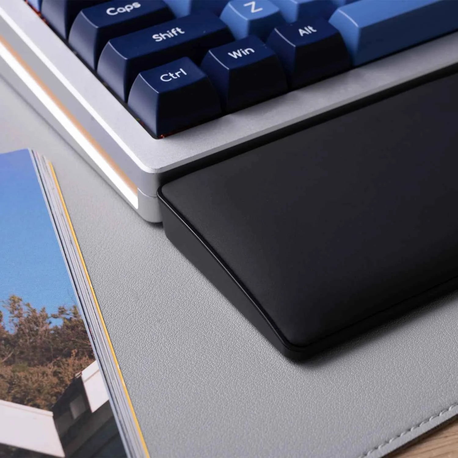 Akko Monsgeek PU Wrist Rest for 87/98 Keys Keyboard Wrist Protector Ergonomic Anti-slip Base for Constant Typing Gaming