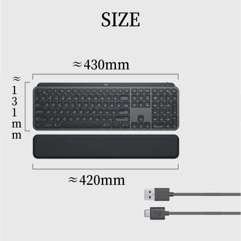 NEW Logitech MX Keys S Wireless Bluetooth Keyboard Office Multi-device Connection Backlit Bolt Ultra-thin and Portable