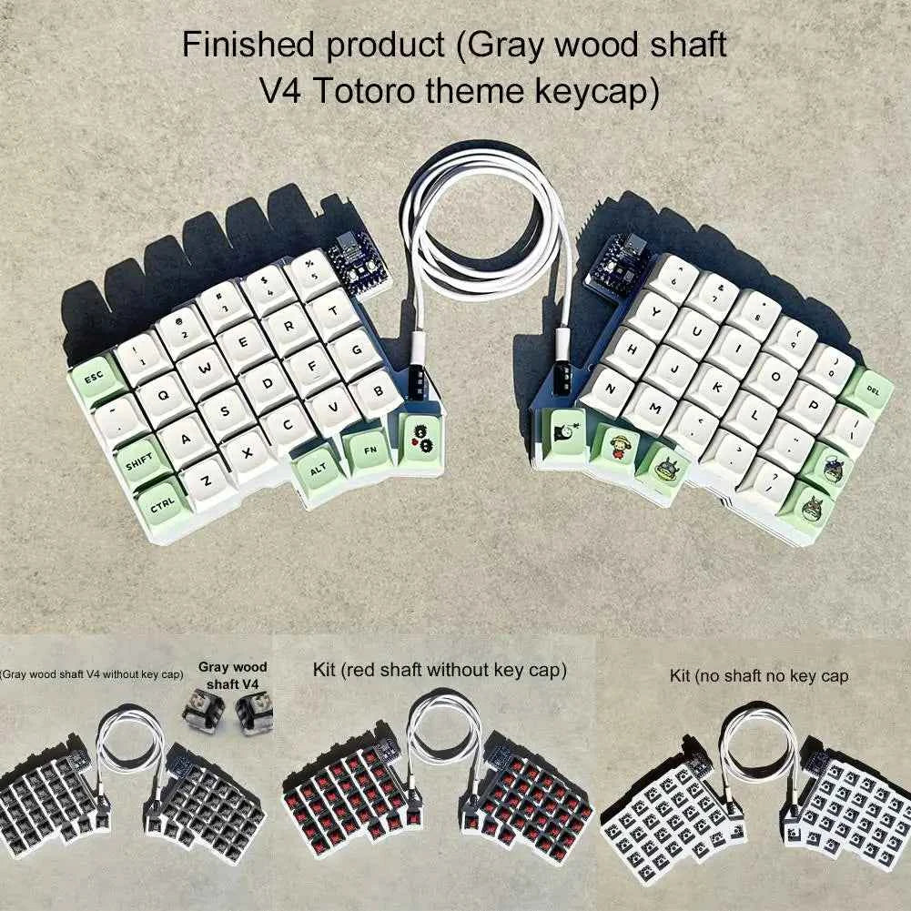 Silakka54 Split Keyboard Kit VIAL/QMK Wired Custom Hotswap Ergonomic Gaming Keyboard Left And Right Handed Mechanical Keyboard